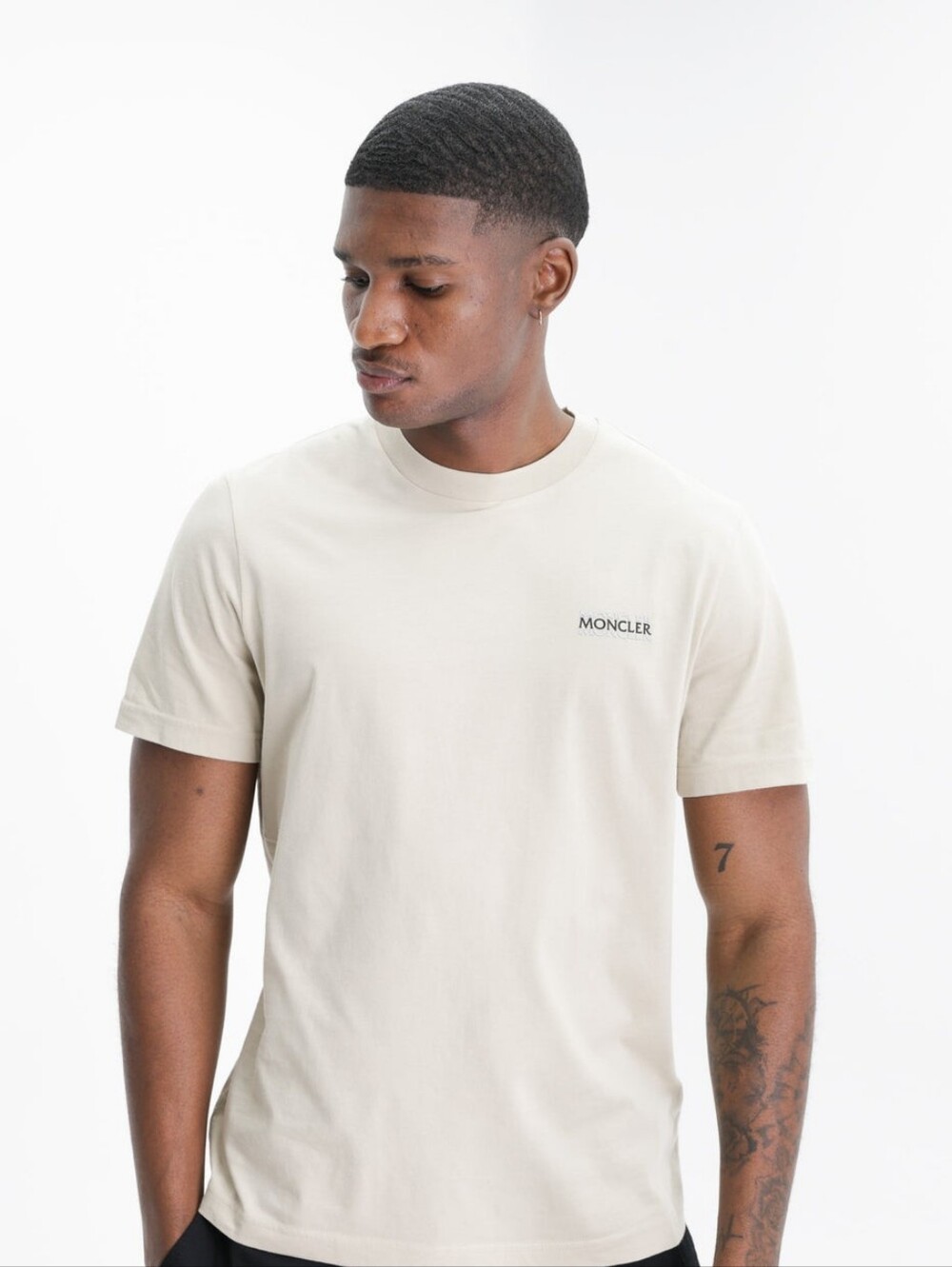 Moncler T-Shirt SS Light Beige Small